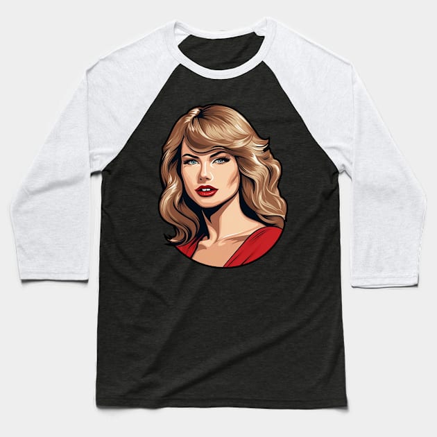 Taylor Swift Art Baseball T-Shirt by tysonstreet